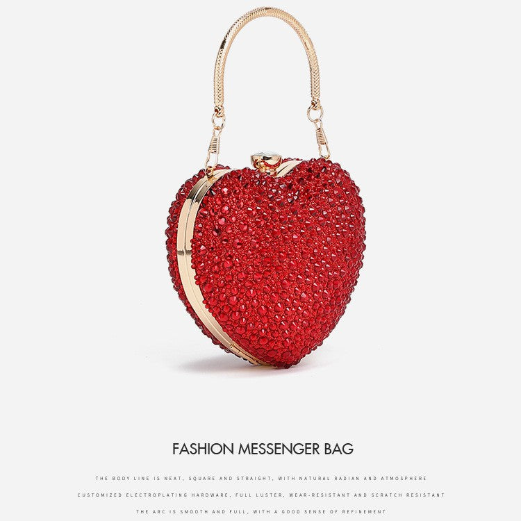Modedesign Håndtaske med Diamantbesætning til Skulder og Crossbody