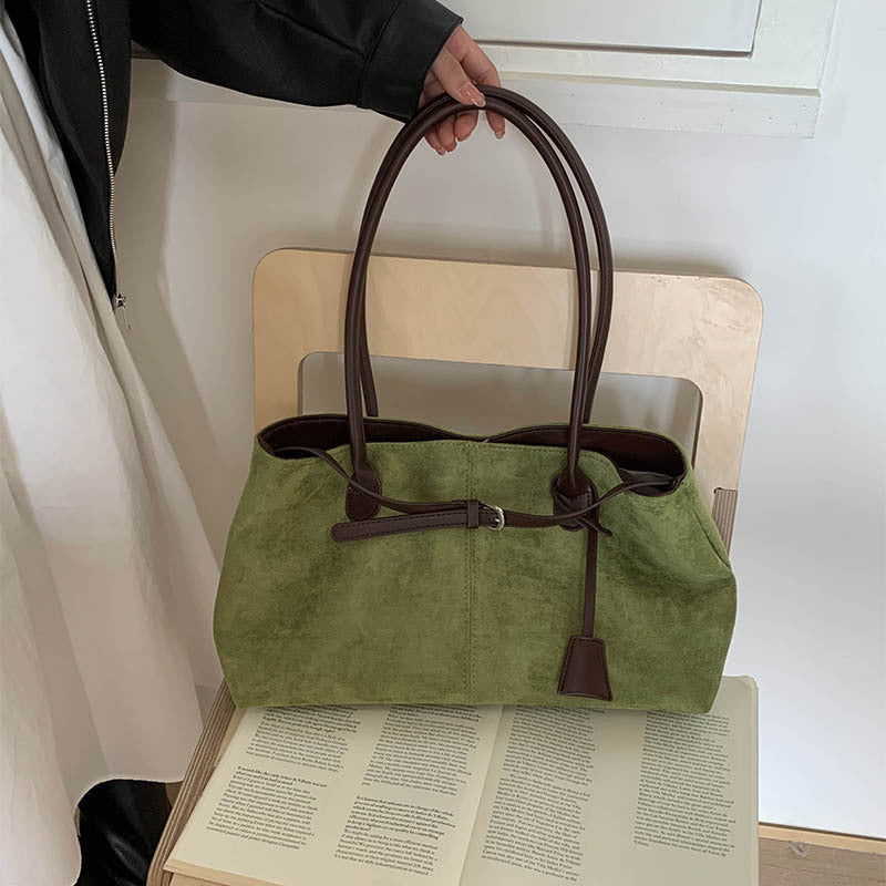 Retro Matte Leather Handbag Fashion Style