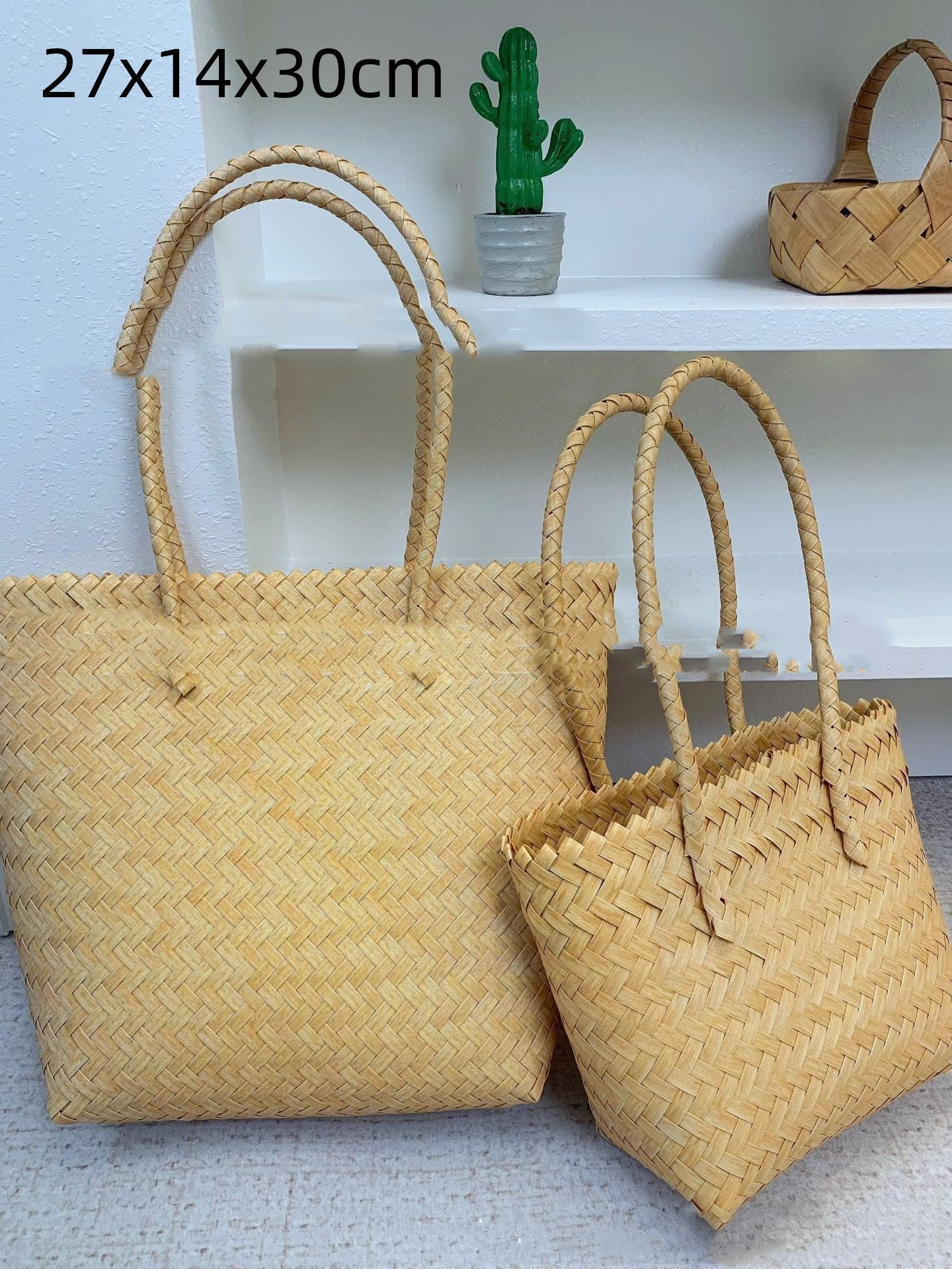 Straw Bag Versatile Double Connector
