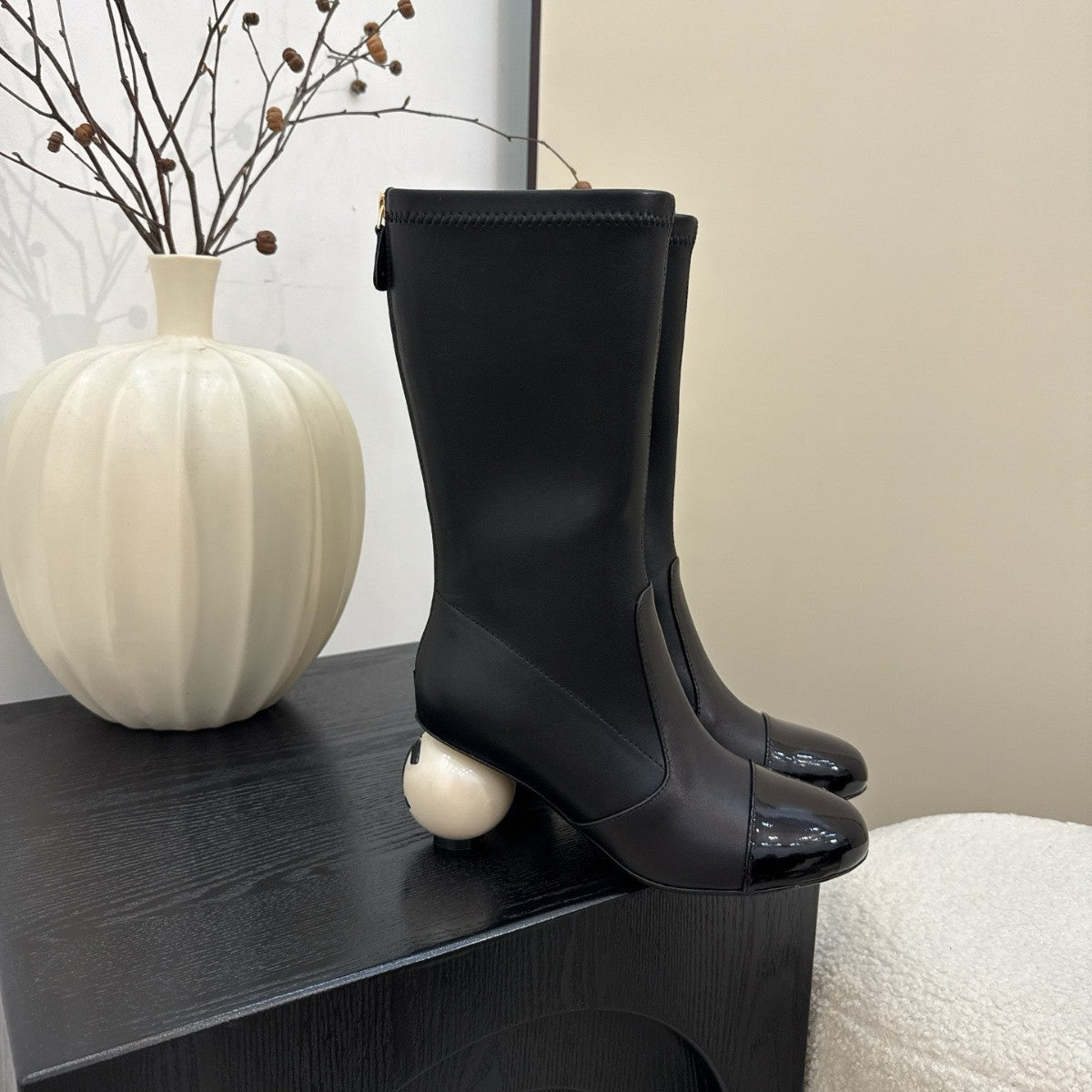 Autumn And Winter Classic Style Chunky Heel Ankle Boots