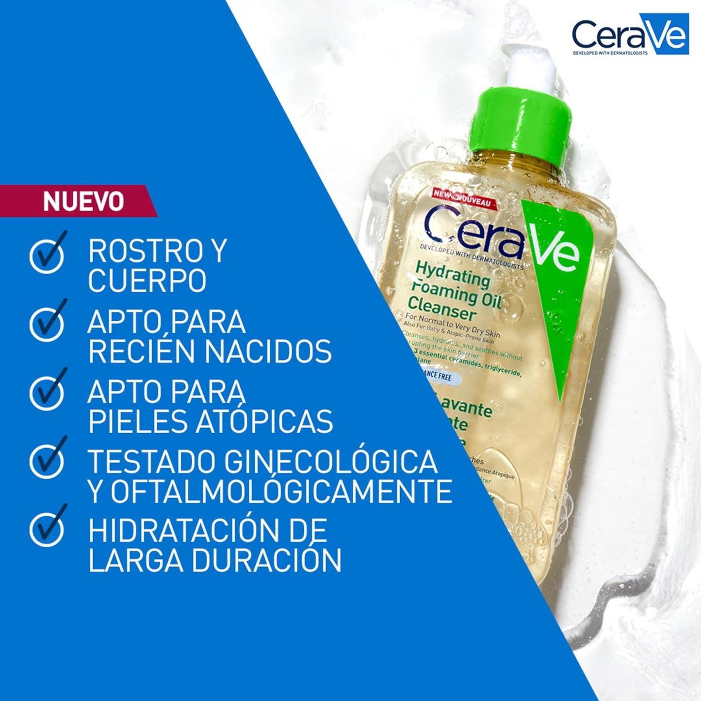 Cerave Limpiador En Aceite Espumoso Hidratante