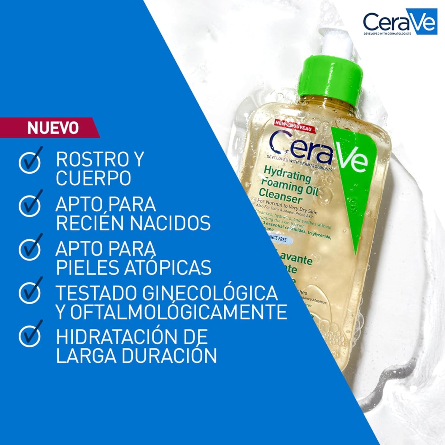 Cerave Limpiador En Aceite Espumoso Hidratante
