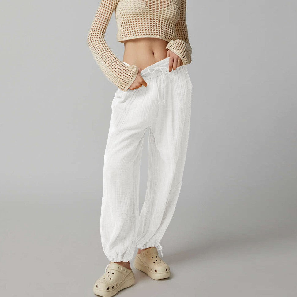 European And American Women's Clothing Versatile Sports Wide-leg Pants