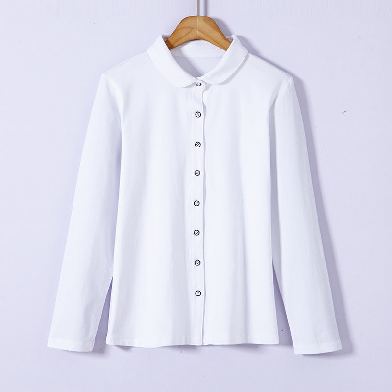 Long Sleeve Shirt Women's Cotton Top Bottoming Shirt
