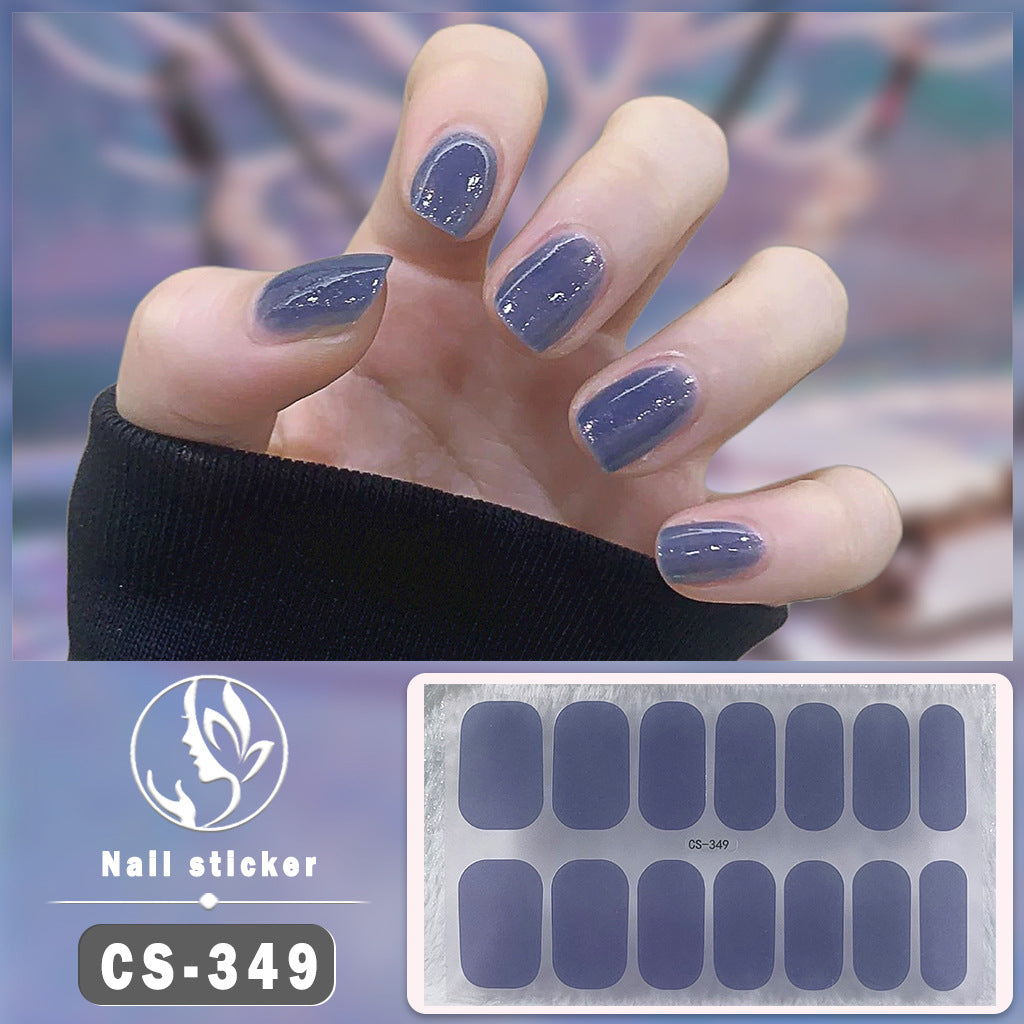 Waterproof Solid Color Nail Art Nail Shaped Piece
