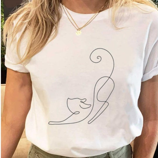 Street Hip Hop Women's Plus Size Short Sleeved T Shirt