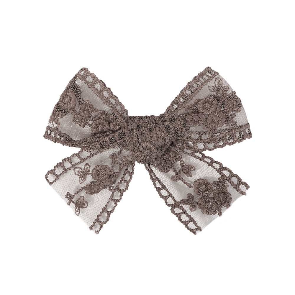 Children's Bow Lace Embroidery Barrettes