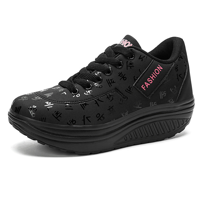 Thick-Soled Surface Swaying Shoes Breathable Sports Casual Shoes