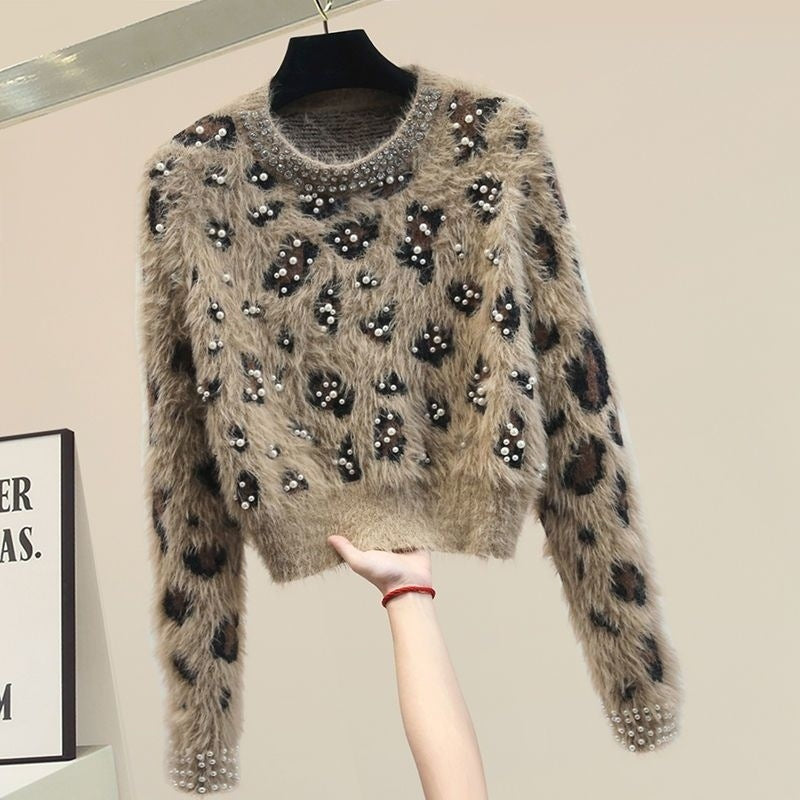 New Autumn And Winter Loose Outer Wear Small Knitted Round Neck
