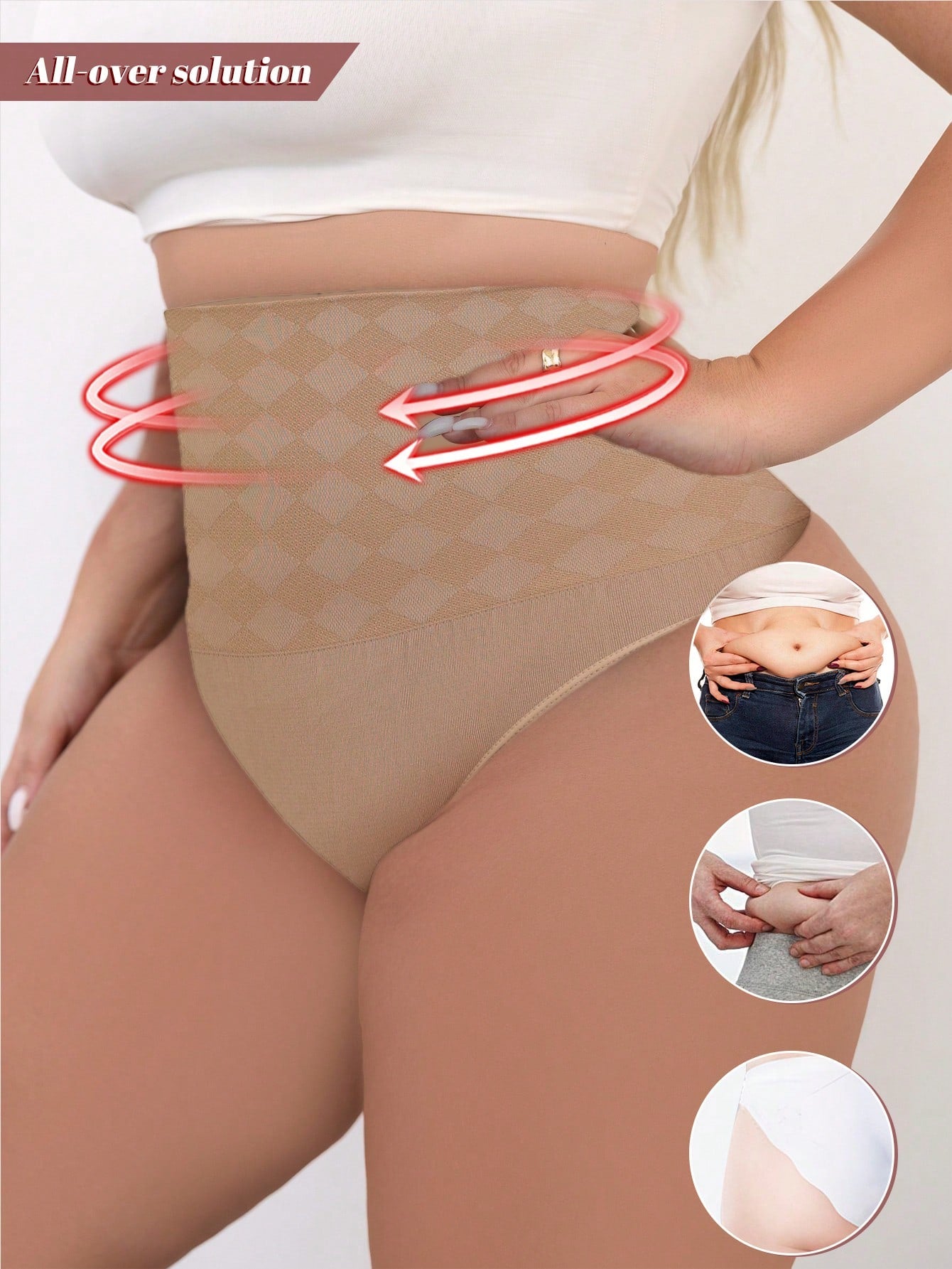 Women's Firm Control High-Waisted Shapewear - Butt Lifter & Thigh Slimmer Briefs