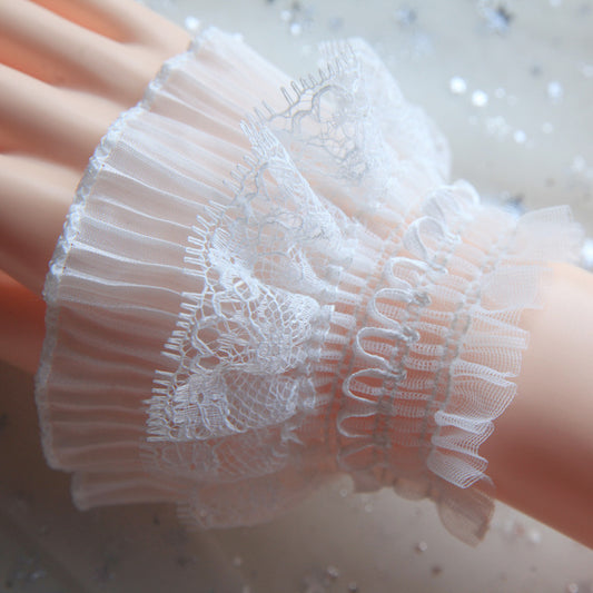 Trumpet Fake Sleeve Cuff Wrist Cover Decor Cute Women