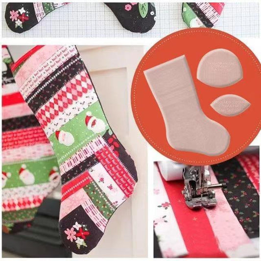 Handmade Christmas Socks Template Set DIY Cutting Ruler