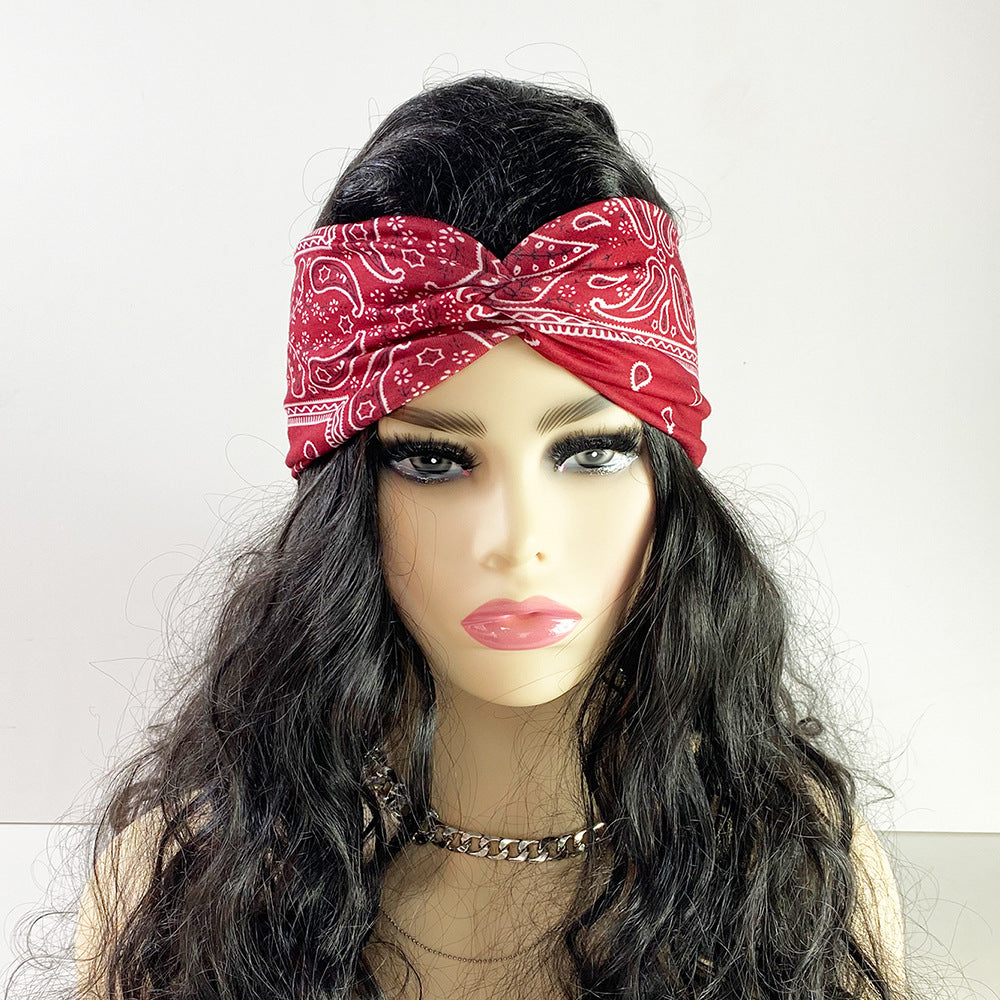 Retro Wide Cross Hairband Amoeba