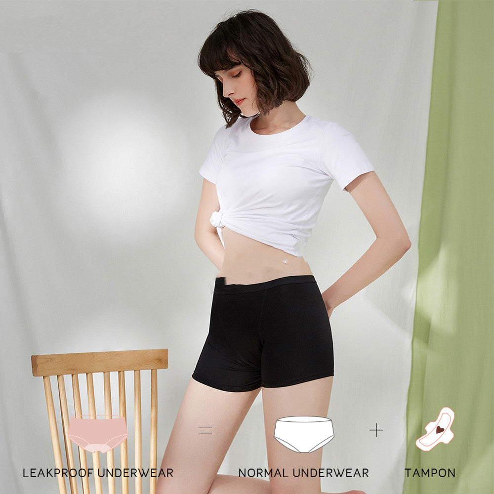 Women's Fashion Simple Solid Color Boxer Shorts