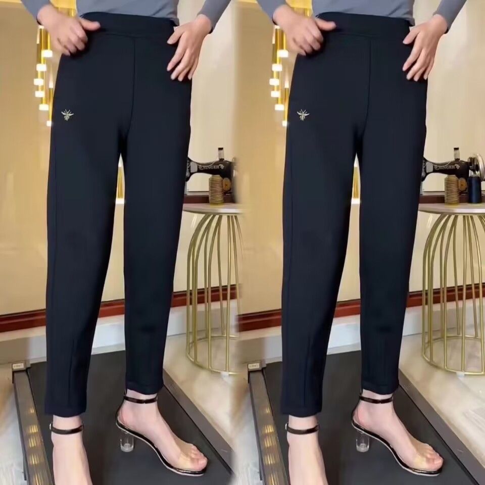 Women's High-end Fashion Draping Slim Fit Slimming Slim Fit High Waist High Elastic Casual Pants