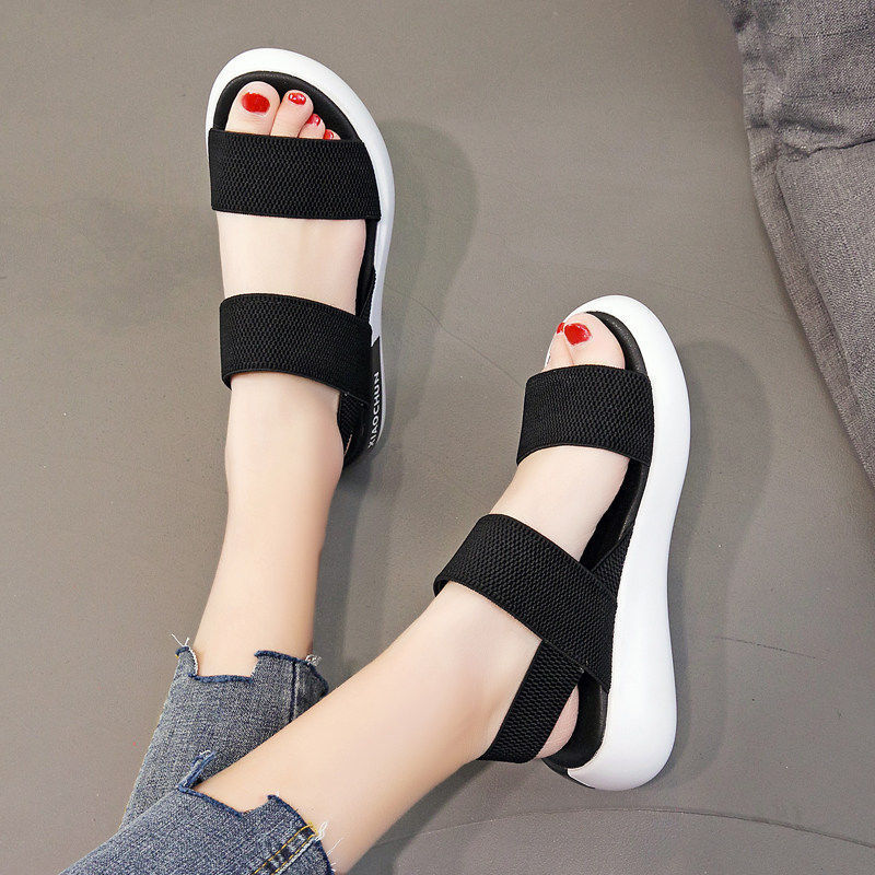 Flat Beach Shoes Fashion All-match Elastic Sports Shoes Casual Women's Shoes