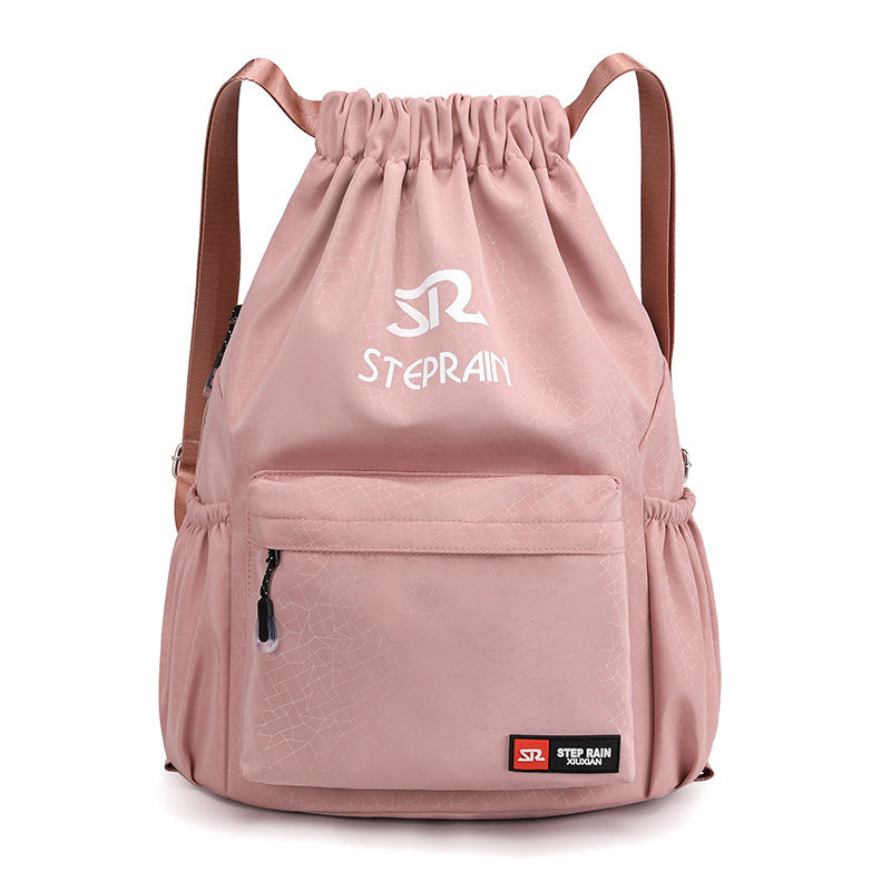Drawstring Solid Color Simple Drawstring Lightweight Double-shoulder Backpack