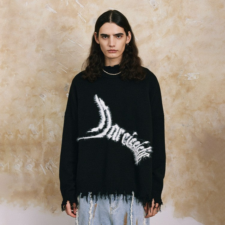 Fashion Brand Double-layer Neckline Casual Sweater