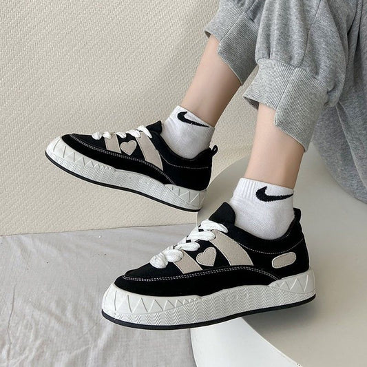 Kvinders Niche Platform Lærredssneakers til Efterår