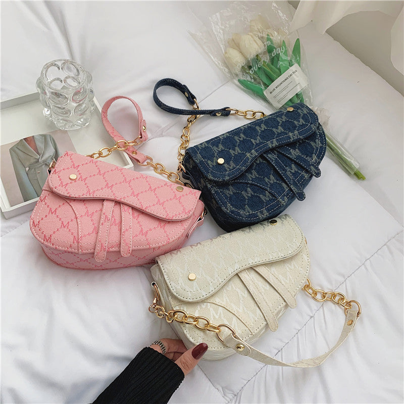 Casual Women's Single Shoulder Simple Saddle Bag