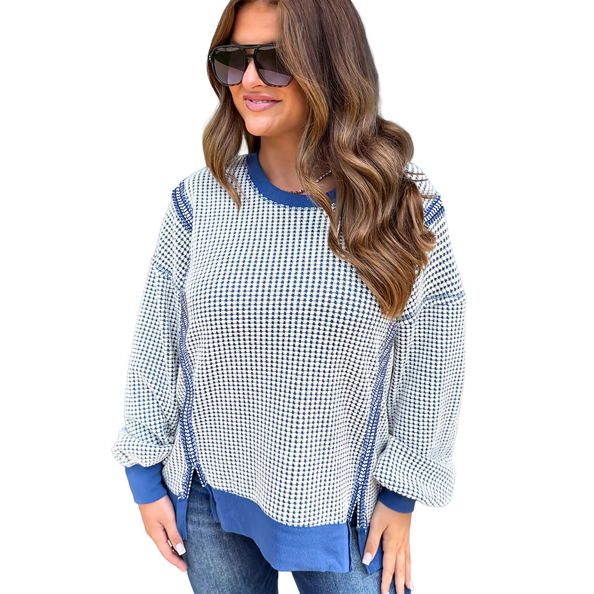Loose Casual Round Neck Knitted Top