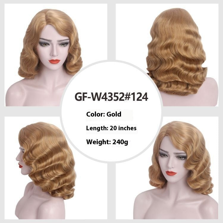 Vintage Water Ripple Hand Push Wave Wig