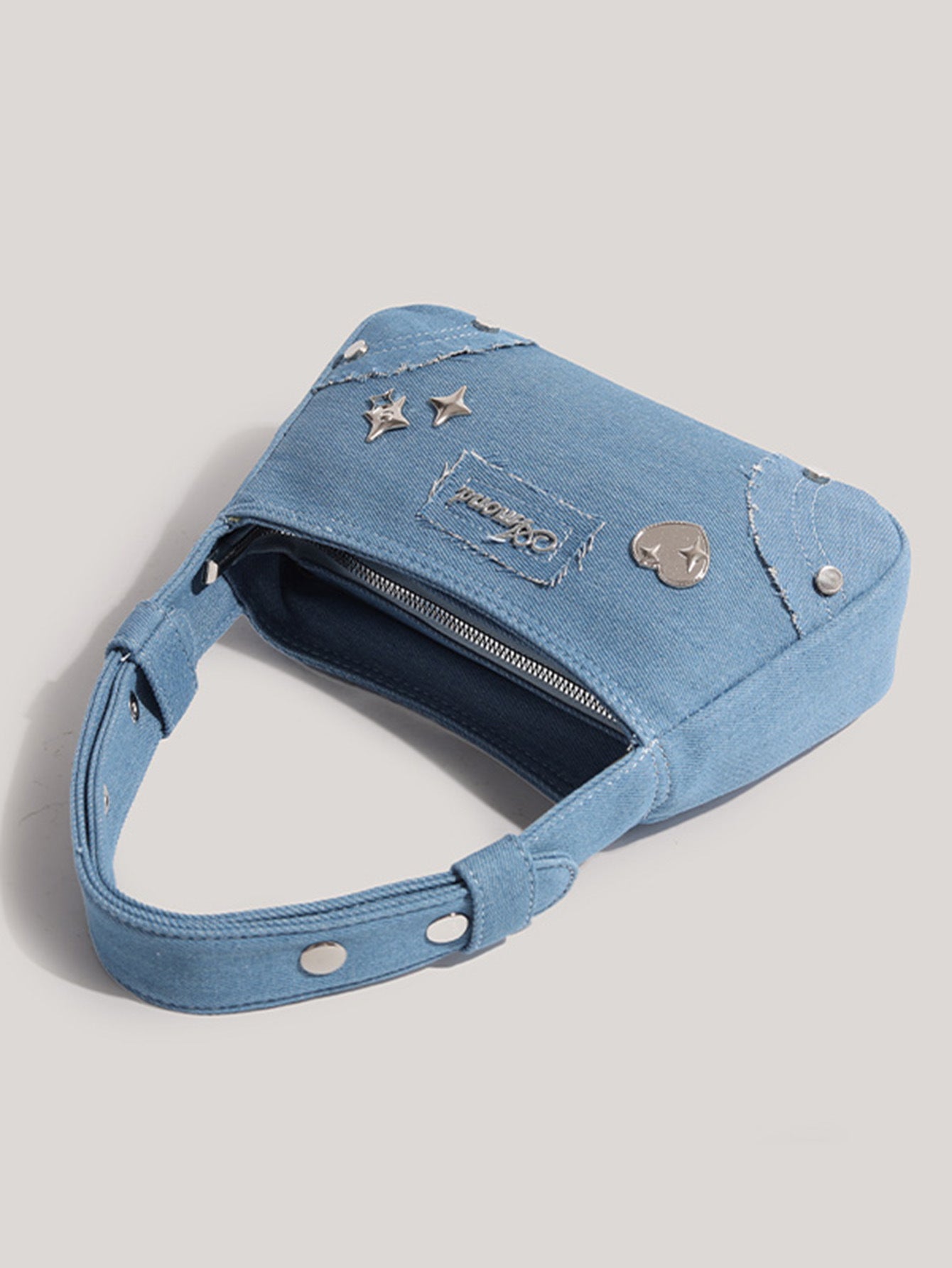 Retro Minority Design Small Handbag Summer New Metal XINGX Denim