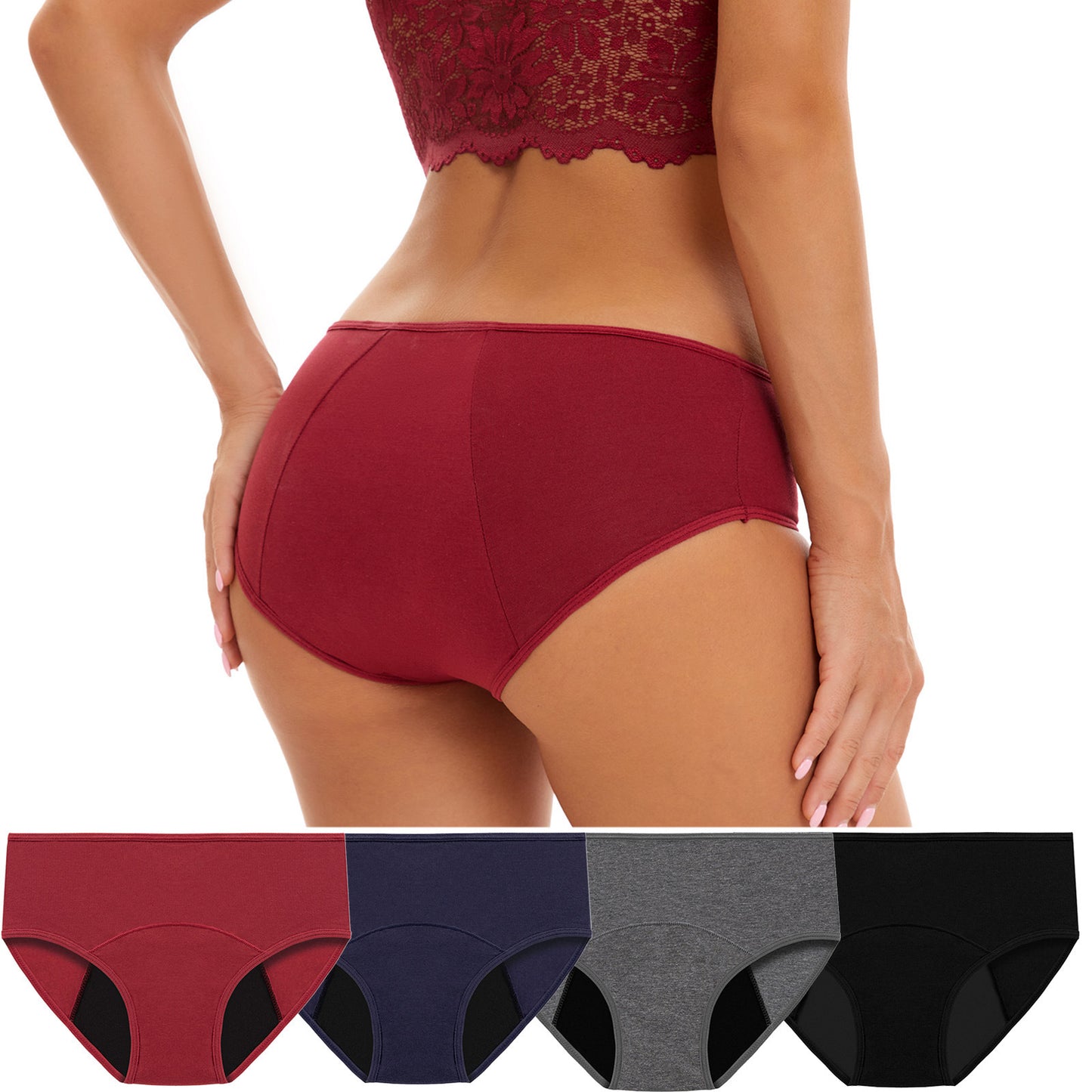 Plus Size Women's Menstrual Underwear Leak-proof