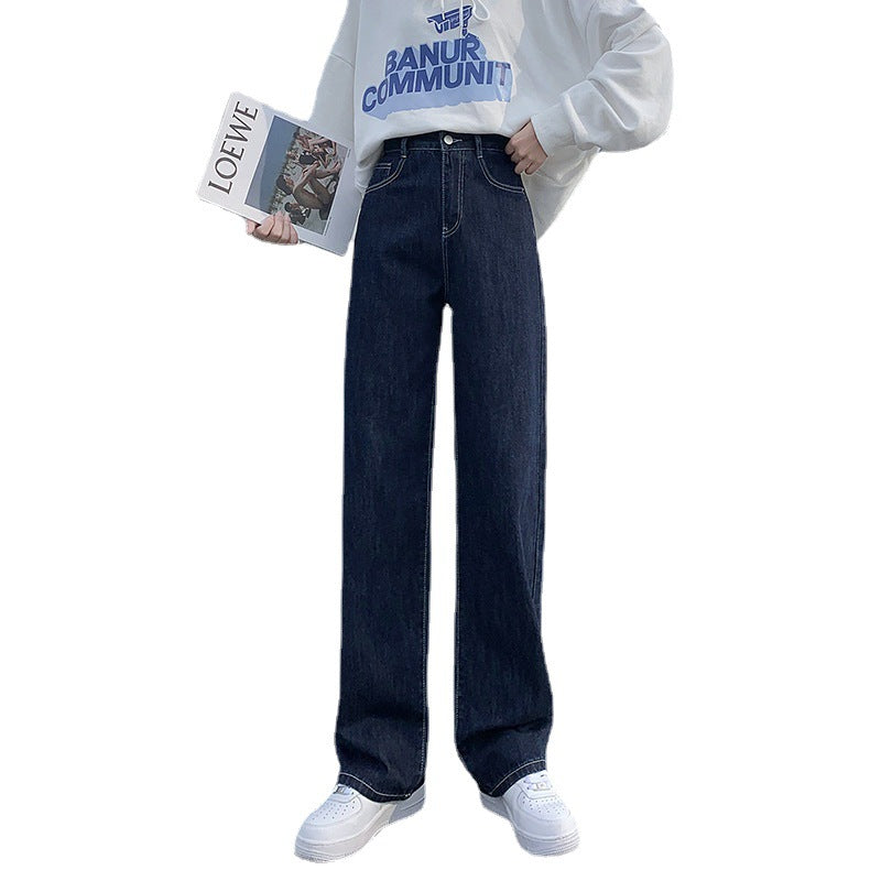 High Waist Comfortable Loose Wide Leg Straight Jeans