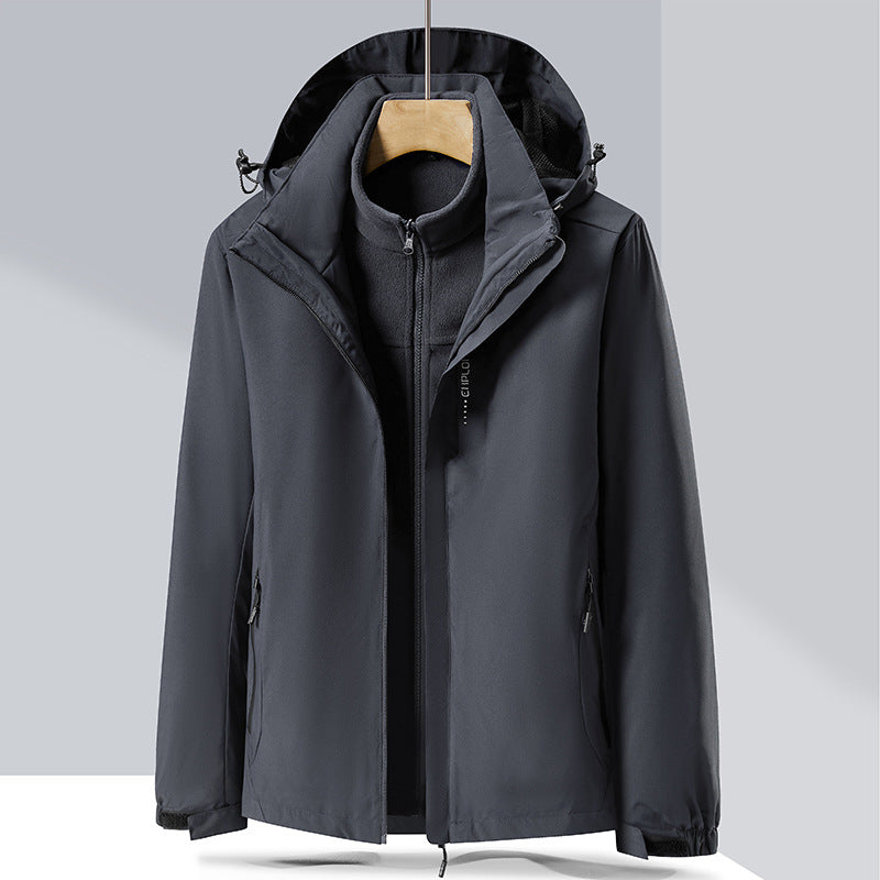 Three-in-one Removable Two-piece Thickened Waterproof Breathable Mountaineering Suit