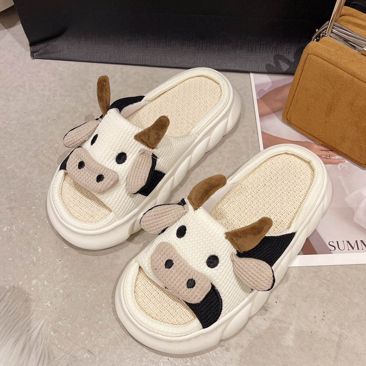 Casual Home All Season Cotton Linen Slippers