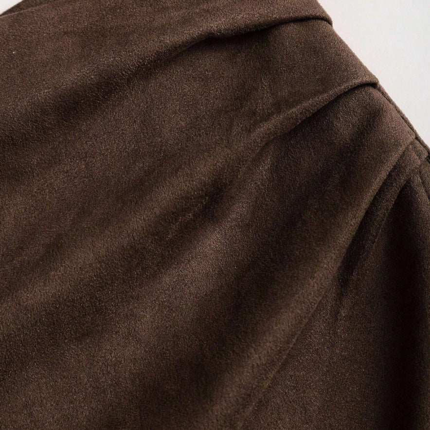 Solid-color Sheath Skirt With Pleats And An Asymmetrical Zipper For Women