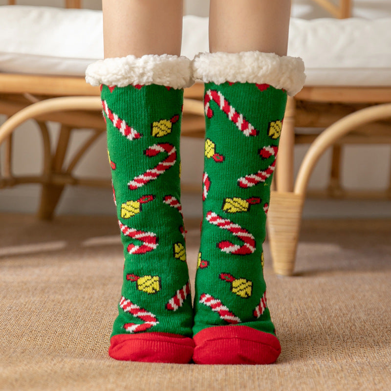 Plush Coral Velvet Stockings Household Sleeping Carpet