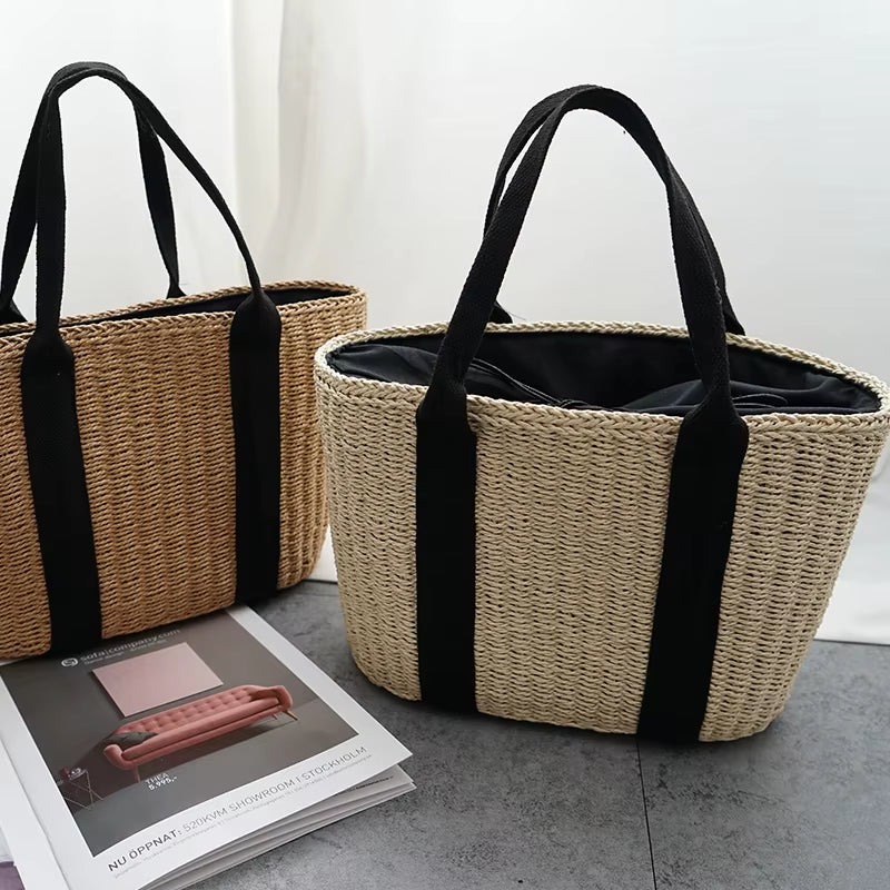 Rattan Women's Handbags - Woven Shoulder Bags for Summer Beach - Large Capacity Tote - Bali-Inspired Straw Purses 2021