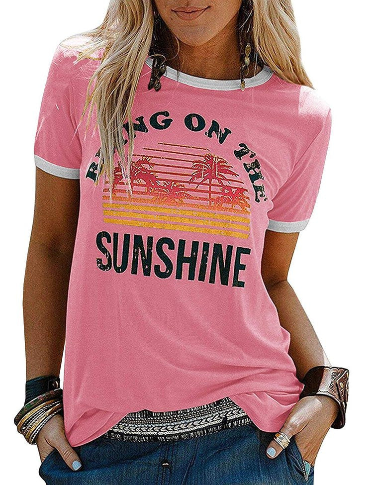 European And American Hip-hop Digital 3D Printing Women's Sports T-shirt