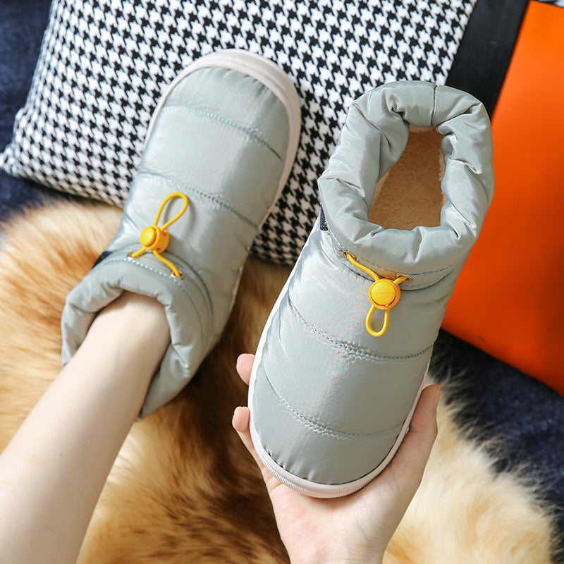 Home Non-slip Down Cloth Plush Thickening Warm Moon Cotton Shoes