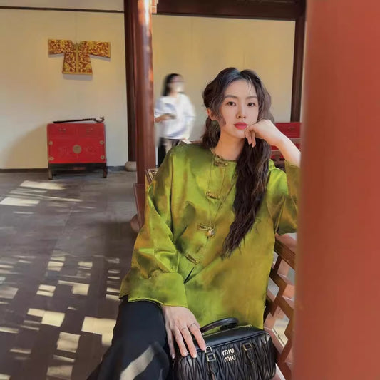 Light National Style Women's Clothing Shirt Coat