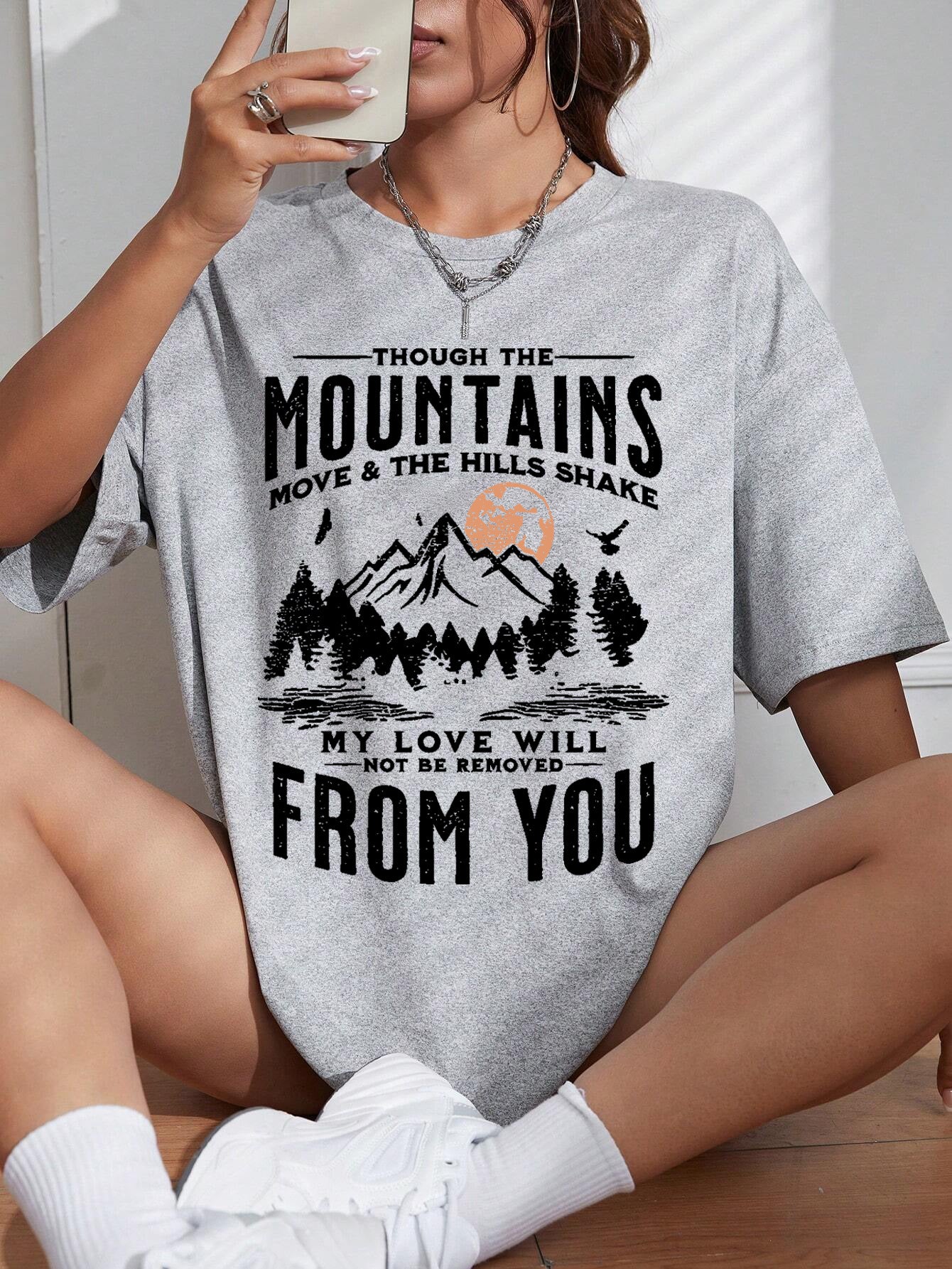 Women's Cotton T-shirt Sunset Print