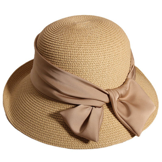 Women's Summer French Vintage Bow Bucket Hat
