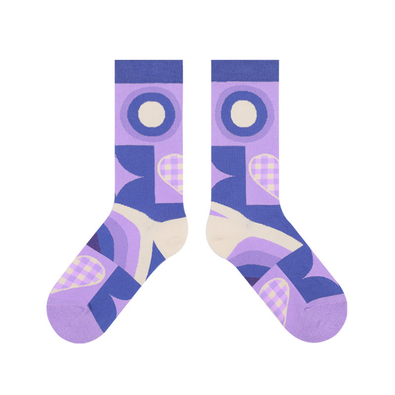 Cheerful Color Block Cute Japanese Style Korean Style Socks