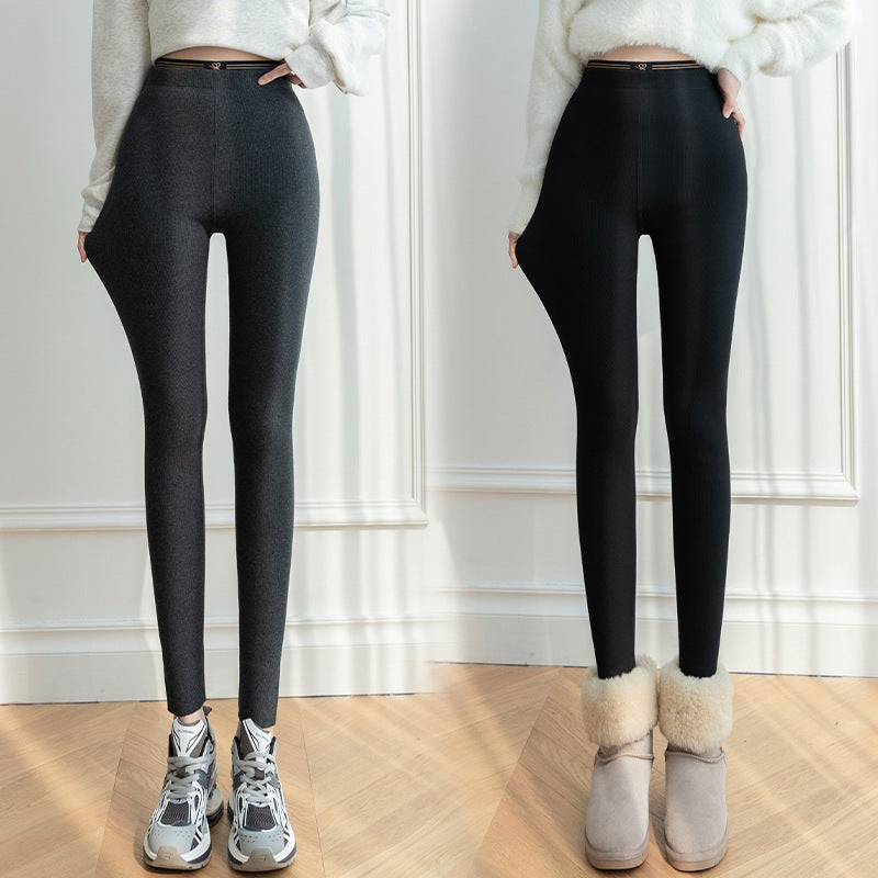 Thread Plus Velvet Thick Leggings Plus Size