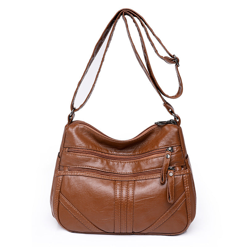 Women's Fashion Soft Leather Large Capacity Shoulder Bag