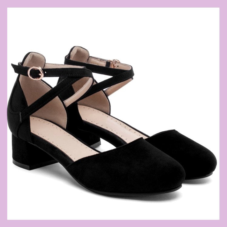 Spring And Summer New Popular Flat Mid Heel Women's Spring Shoes Cool Pumps With Skirt