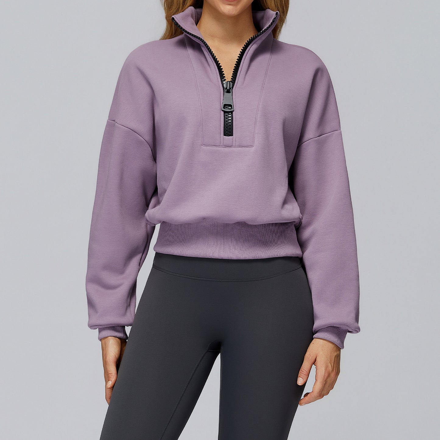 Sports Sweater Stand Collar Loose Windproof Warm