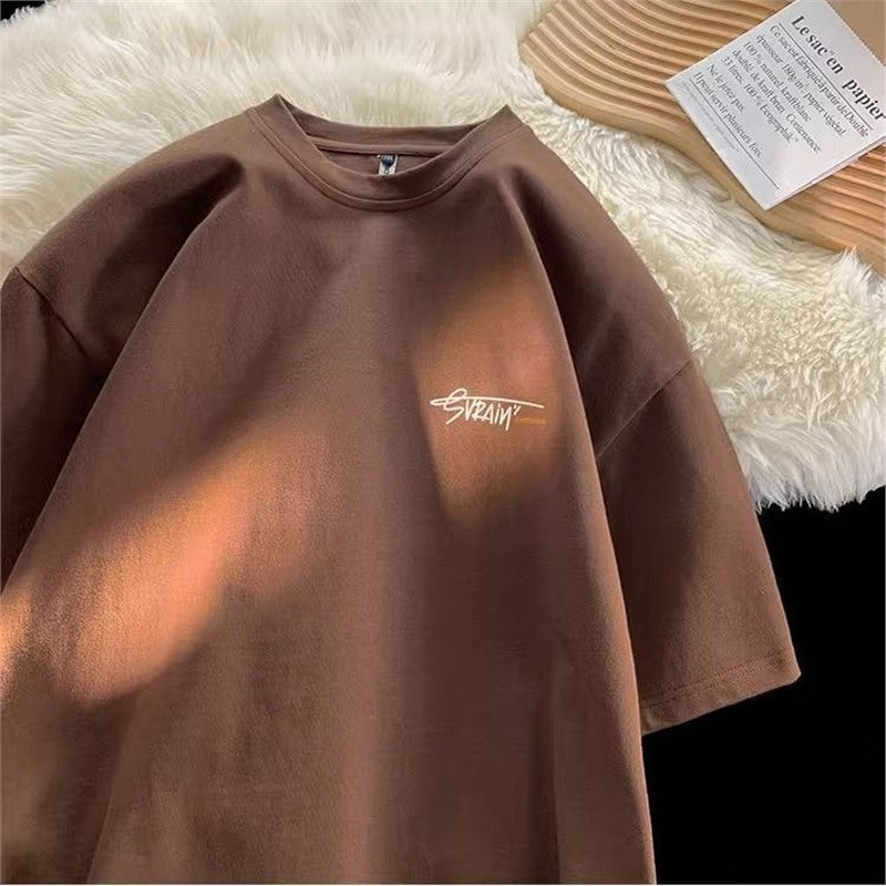 Student Summer Loose Ins Casual Round Neck Bottoming Shirt