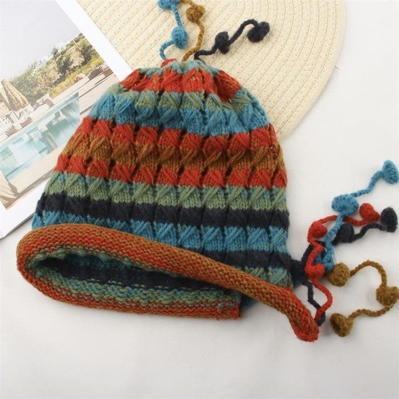 Handmade Woven Head-wrapping Hat Hollow Retro Artistic