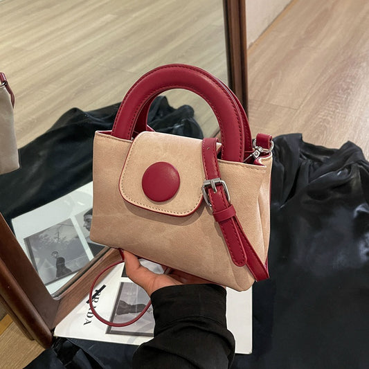 Cute And Compact Contrast Color City Simple Bag Female