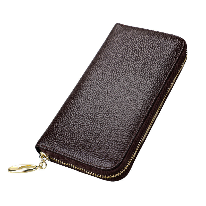 New Ladies Leather Multifunctional Large Capacity Long Zipper Wallet