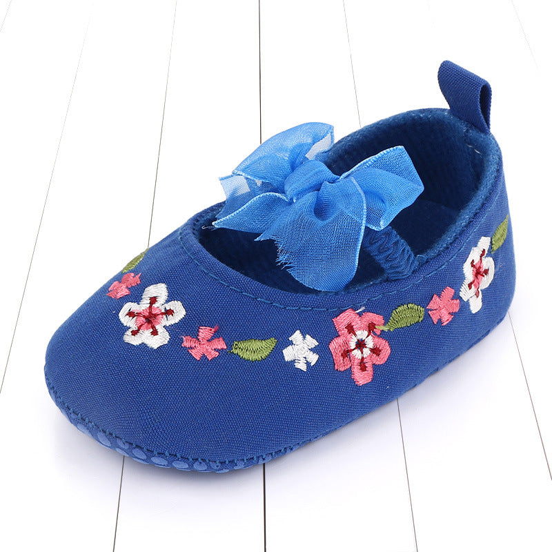 Embroidered Baby's Shoes Elastic Band Toddler Shoes