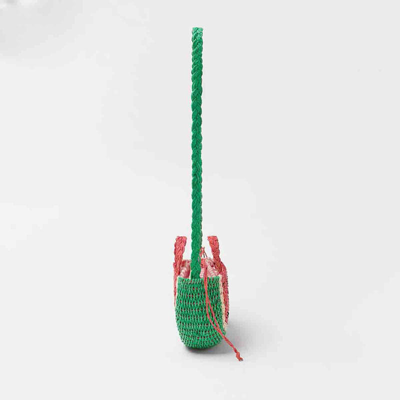 Embroidered Crossbody Straw Bag Woven Seaside Holiday Beach
